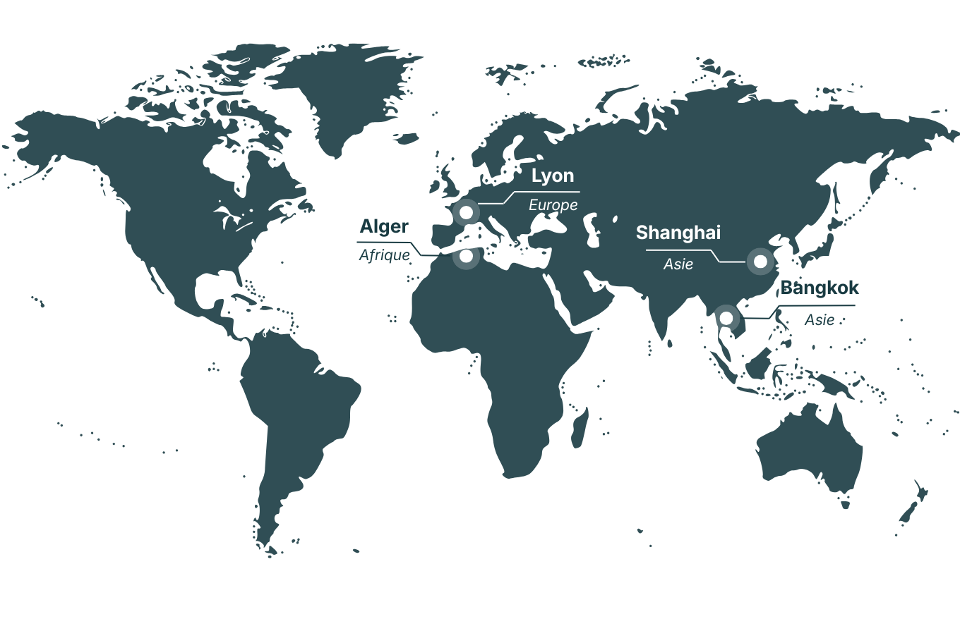 Carte des relais locaux ProKer pour missions achats industriels en Europe